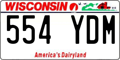 WI license plate 554YDM
