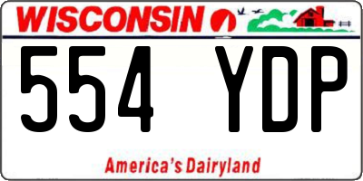 WI license plate 554YDP