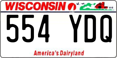WI license plate 554YDQ