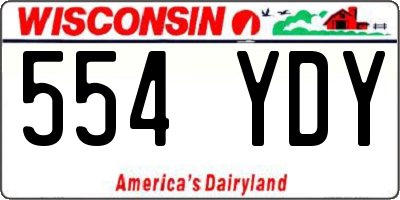 WI license plate 554YDY