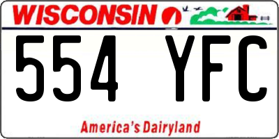 WI license plate 554YFC