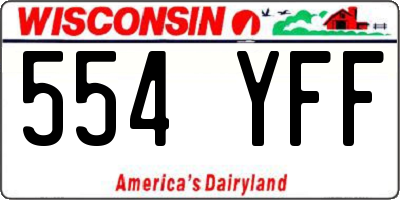 WI license plate 554YFF