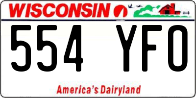 WI license plate 554YFO