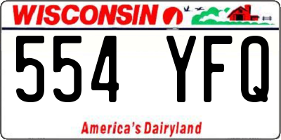 WI license plate 554YFQ