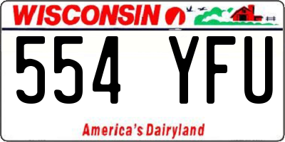 WI license plate 554YFU