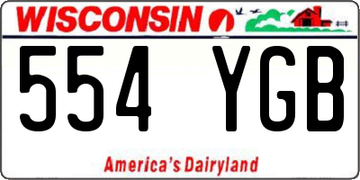 WI license plate 554YGB