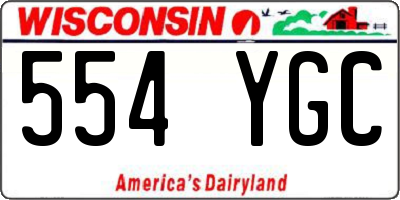 WI license plate 554YGC
