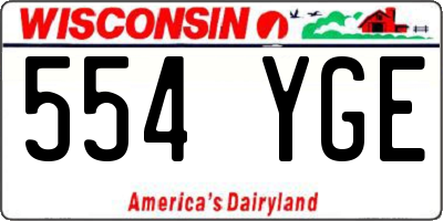 WI license plate 554YGE