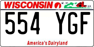 WI license plate 554YGF