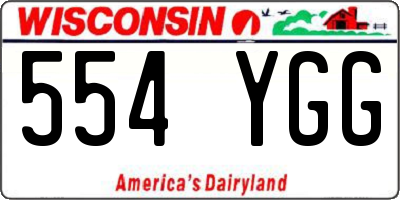 WI license plate 554YGG