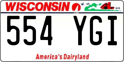 WI license plate 554YGI
