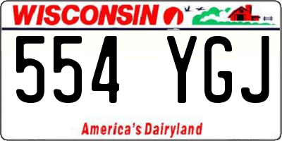 WI license plate 554YGJ