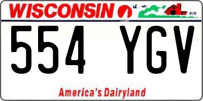 WI license plate 554YGV
