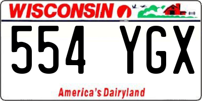 WI license plate 554YGX