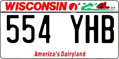 WI license plate 554YHB