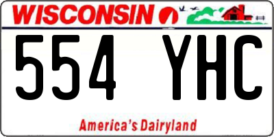 WI license plate 554YHC