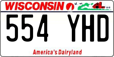 WI license plate 554YHD