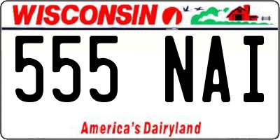 WI license plate 555NAI