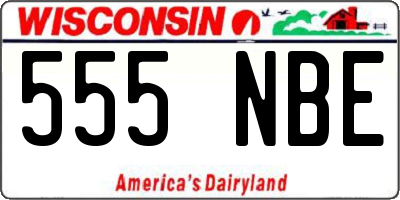 WI license plate 555NBE