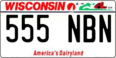 WI license plate 555NBN