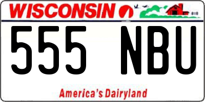 WI license plate 555NBU