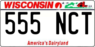 WI license plate 555NCT