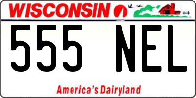WI license plate 555NEL