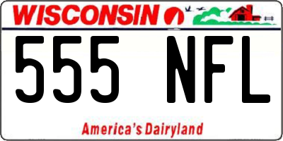WI license plate 555NFL