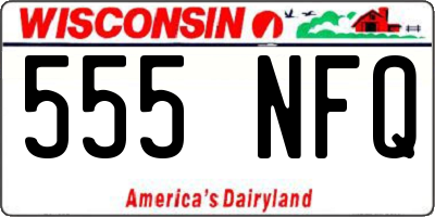 WI license plate 555NFQ