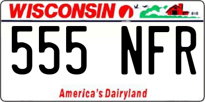 WI license plate 555NFR