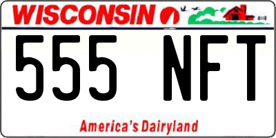 WI license plate 555NFT