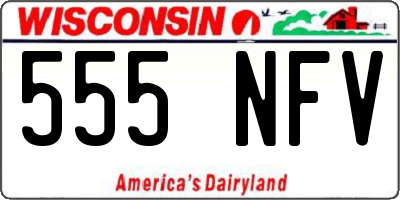 WI license plate 555NFV