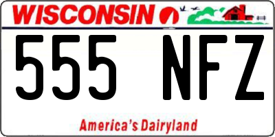 WI license plate 555NFZ