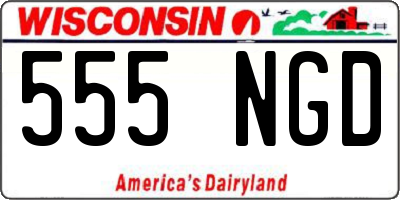 WI license plate 555NGD