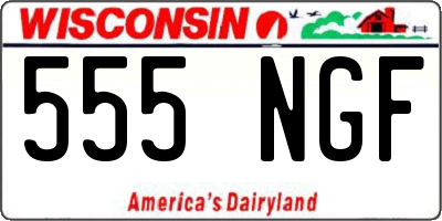 WI license plate 555NGF