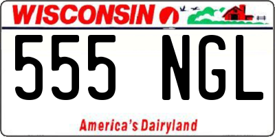 WI license plate 555NGL