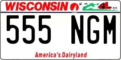 WI license plate 555NGM