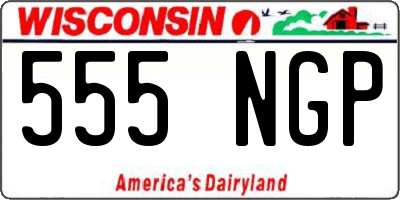 WI license plate 555NGP