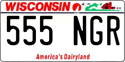 WI license plate 555NGR