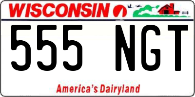 WI license plate 555NGT