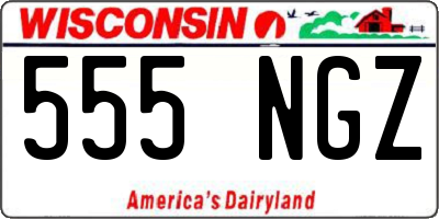 WI license plate 555NGZ