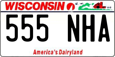 WI license plate 555NHA