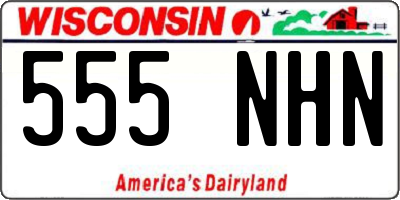 WI license plate 555NHN