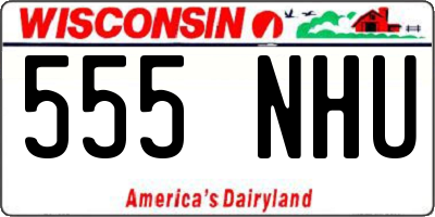 WI license plate 555NHU