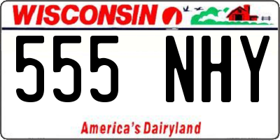 WI license plate 555NHY