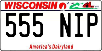 WI license plate 555NIP