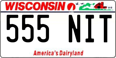 WI license plate 555NIT