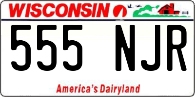 WI license plate 555NJR