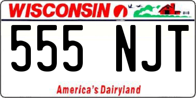 WI license plate 555NJT