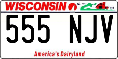 WI license plate 555NJV